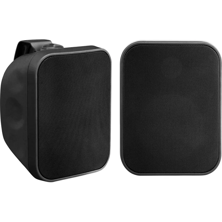 Pronomic OLS-5 BK DJ PA Outdoor-Lautsprecher für Garten, Terrasse, Restaurant (2 x 120 Watt, Schutzart IP56, 8 Ohm, 5,25 Woofer) schwarz Außenlautsprecher schwarz