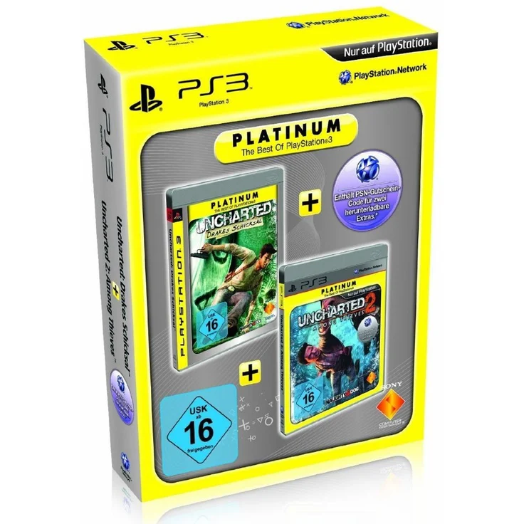 Uncharted Twinpak - Uncharted: Drakes Schicksal + Uncharted 2 : Among Thieves  [PLA] (PS3)