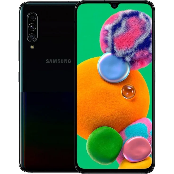Samsung Galaxy A90 5G Smartphone 17,02cm (6,7 Zoll) AMOLED-Display, 128GB interner Speicher, 6GB RAM, Android, Single-SIM, Schwarz – Bild 1