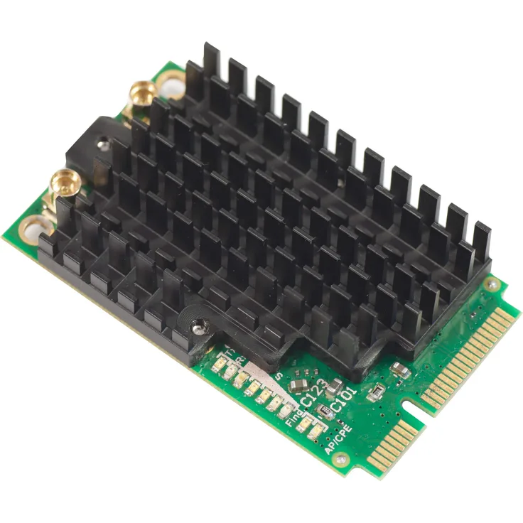 MikroTik R11E-5HND - Eingebaut - Kabellos - Mini PCI Express - RF Wireless - Wi-Fi 4 (802.11n) - Grün - Schwarz