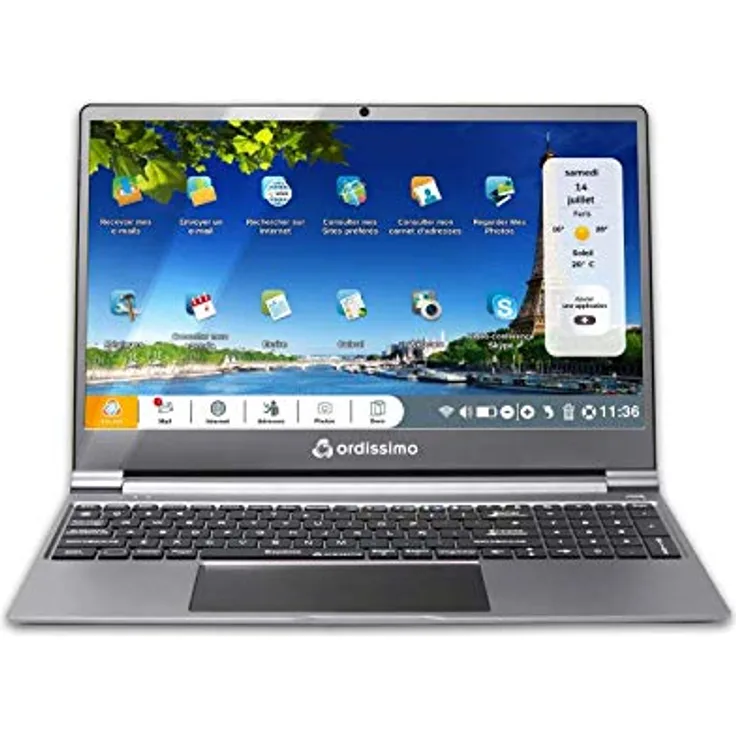 Ordissimo Laptop Sarah 15 (Intel® Celeron N4000 1, GHz, 4GB RAM) Schwarz-Grau-Silber ART0372