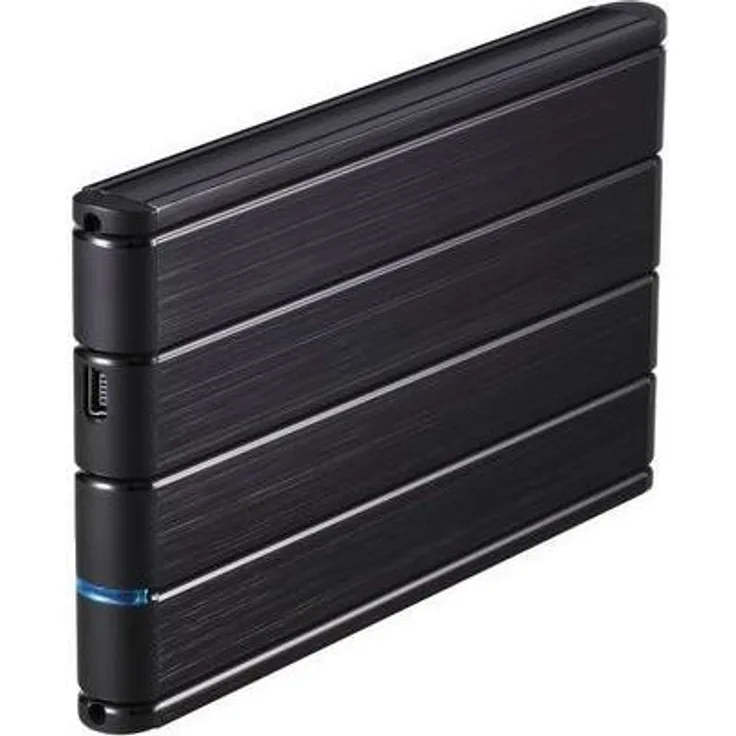 TooQ TQE-2530B - Gehäuse für 2,5'' Zoll Festplatten (SATA I-II-III bis 9,5 mm Höhe, USB 3.0), Aluminium, LED Anzeige, schwarz, 50 g