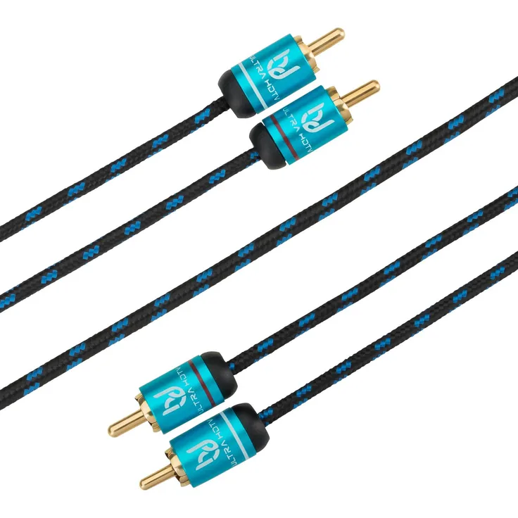 Ultra HDTV Premium Subwooferkabel, 2x Cinch RCA auf 2x Cinch RCA 5 Meter