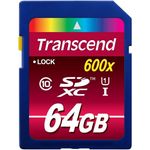 Transcend Ultimate-Speed SDXC Class 10 UHS-1 64GB Speicherkarte (bis 90MB-s Lesen)