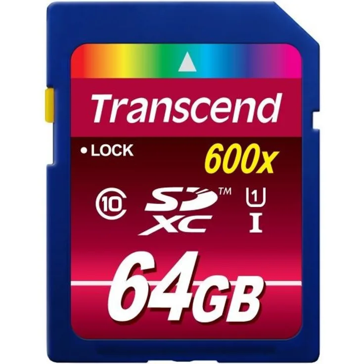Transcend Ultimate-Speed SDXC Class 10 UHS-1 64GB Speicherkarte (bis 90MB-s Lesen)