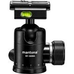 Mantona Onyx 8 Kugelkopf (M1-3008A) Arca-Swiss kompatible Schnellwechselplatte 50 mm, professionelle Verarbeitung für DSLR, spiegellose Kamera, Systemkamera, Digitalkamera, Camcorder schwarz