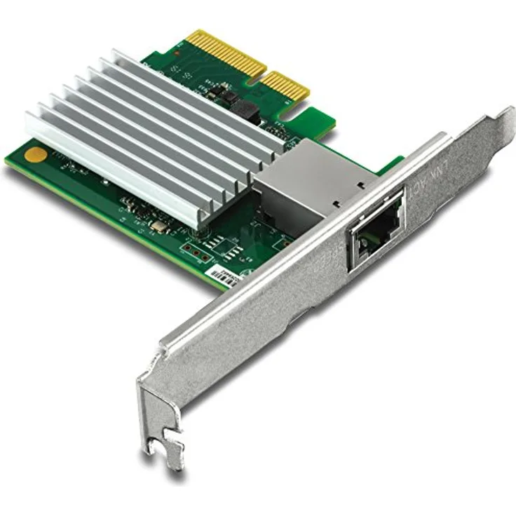 TRENDnet 10 Gigabit PCIe Netzwerkadapter, Unterstützt 802.1Q VLAN, Standard- und flache Halteklammern inbegriffen, Windows, Windows Server, Linux, NBase-T, TEG-10GECTX