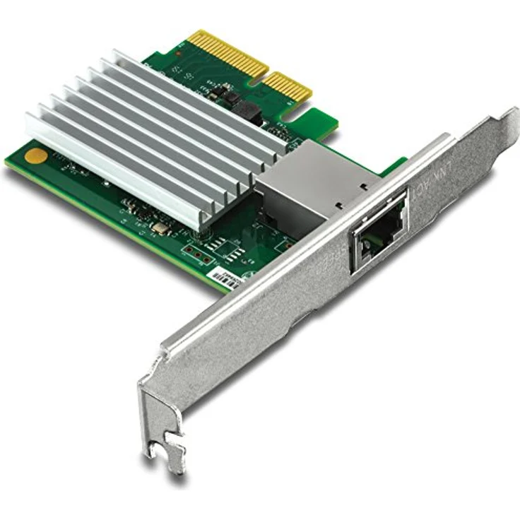 TRENDnet 10 Gigabit PCIe Netzwerkadapter, Unterstützt 802.1Q VLAN, Standard- und flache Halteklammern inbegriffen, Windows, Windows Server, Linux, NBase-T, TEG-10GECTX – Bild 1