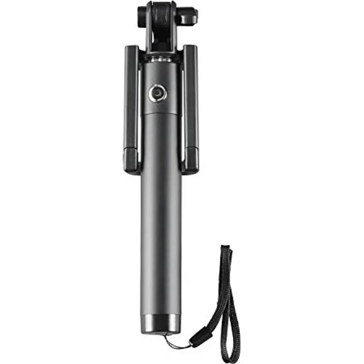 Cullmann 50110 SMARTselfie Easy Bluetooth Selfiestick 76 cm schwarz-silber