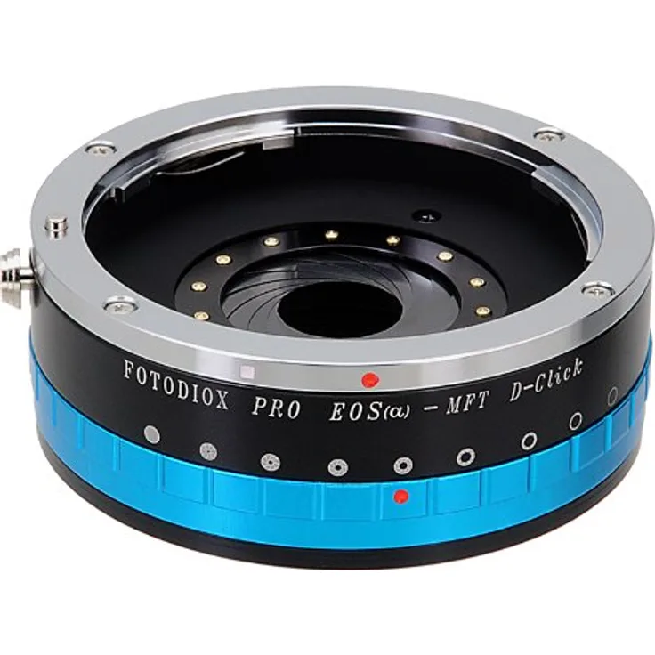 Fotodiox Pro Lens Mount Adapter with Built-in De-Clicked Aperture Iris, Canon EOS EF Lens (NOT EF-S Lens) to Micro 4-3 Four Third System (MFT) Camera, fits Olympus PEN E-PL1, E-PL1s, E-PL2, E-PL3, E-P2, E-P3, E-M, OM-D, E-M5