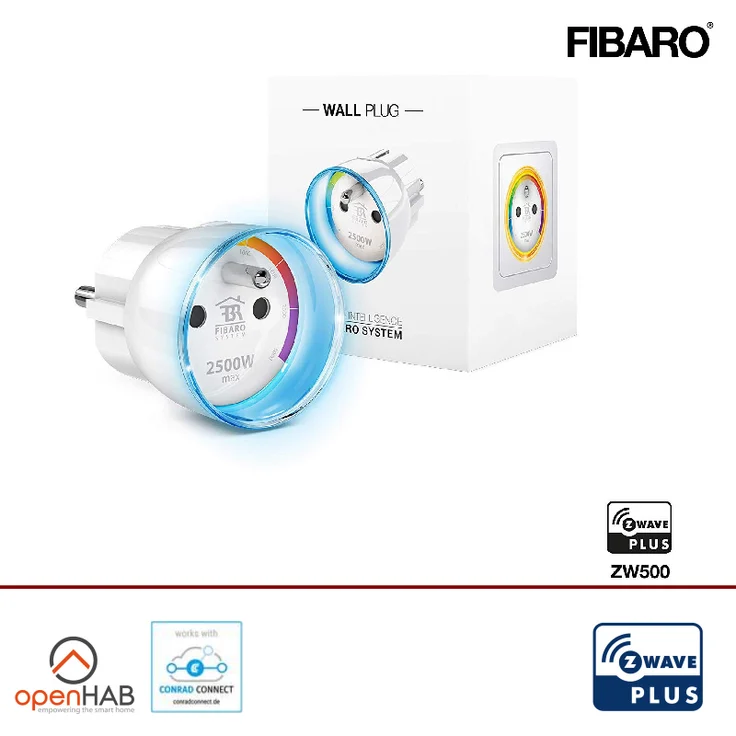 FIBARO Wall Plug - Z-Wave Plus Smart Steckdose Plug mit Leistungsmessung, Typ E (FGWPE-102 ZW5 EU) – Bild 4