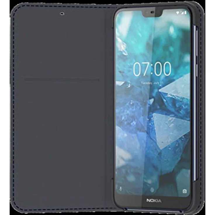 Original Nokia 8P00000041 Hülle für Handy 14,8 cm (5.84'') Buch Blau - Hüllen für Handy (Libro, Nokia, 7.1, 14.8 cm (5,84''), blau)