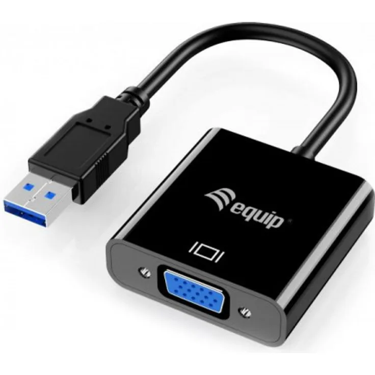 Equip USB 3.0 auf VGA Adapter - 3.2 Gen 1 (3.1 Gen 1) - USB Typ-A - VGA-Ausgang (D-Sub) - 1920 x 1080 Pixel (133384)