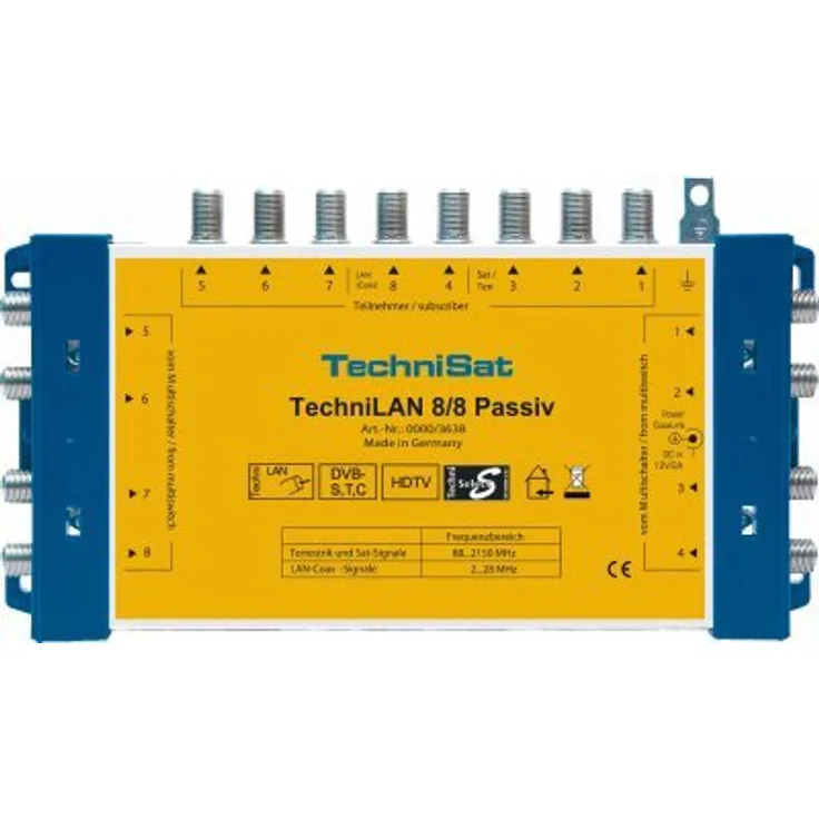 TechniSat TechniLAN 8-8 passiv Koax kabel Erweiterung (1x RJ 45)
