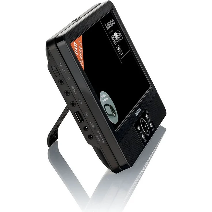 Lenco DVP-939 9-Zoll Tragbares DVD-Player Set unabhängig ansteuerbar USB und SD-MMC Anschluss integrierter Akku Schwarz – Bild 3