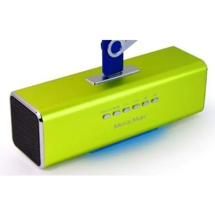 MusicMan MA Lautsprecher (MP3-Player, Soundstation & Radio, USB, Line-In) grün