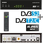 Edision PICCOLLINO S2+T2-C Combo Receiver H.265-HEVC DVB-S2, DVB-T2, DVB-C Full HD USB schwarz