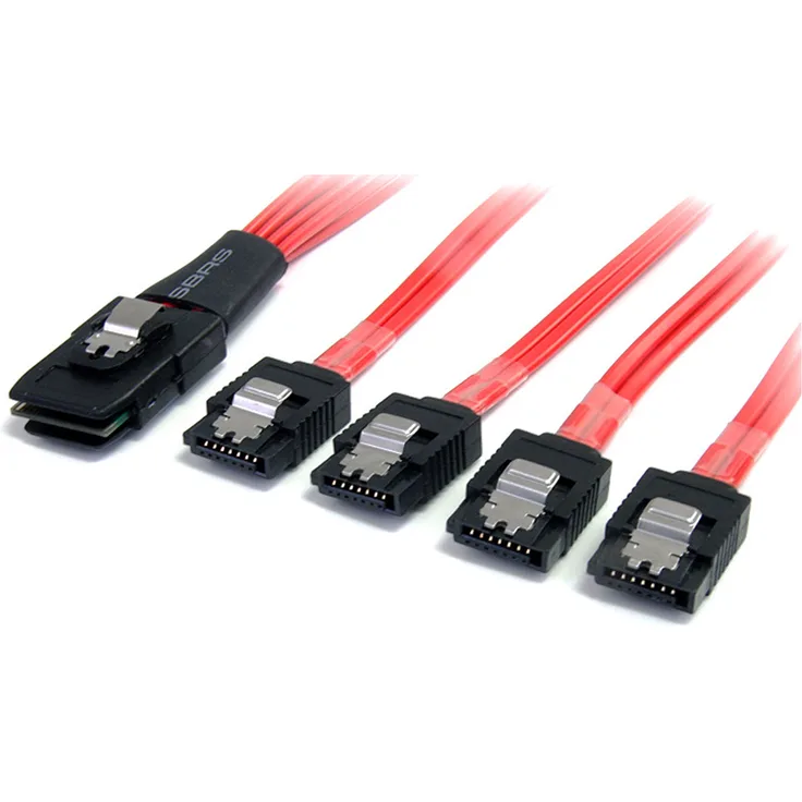 StarTech.com Serial ATA SCSI SAS Kabel 1m - SFF-8087 auf 4x SATA mit Lasche