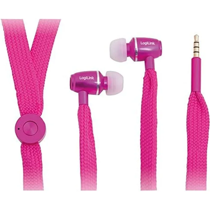 LogiLink HS0026 Earphone String In-Ear Kopfhörer, pink