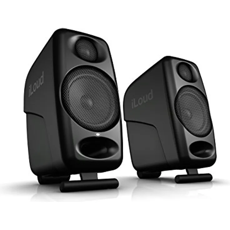 iLoud Micro Monitor Black Special Edition - kleinste Studio-Referenz-Monitorpaar weltweit, 4 Class-D-Endstufen, 50 Watt (RMS) bi-amped, Bassreflex, schwarz