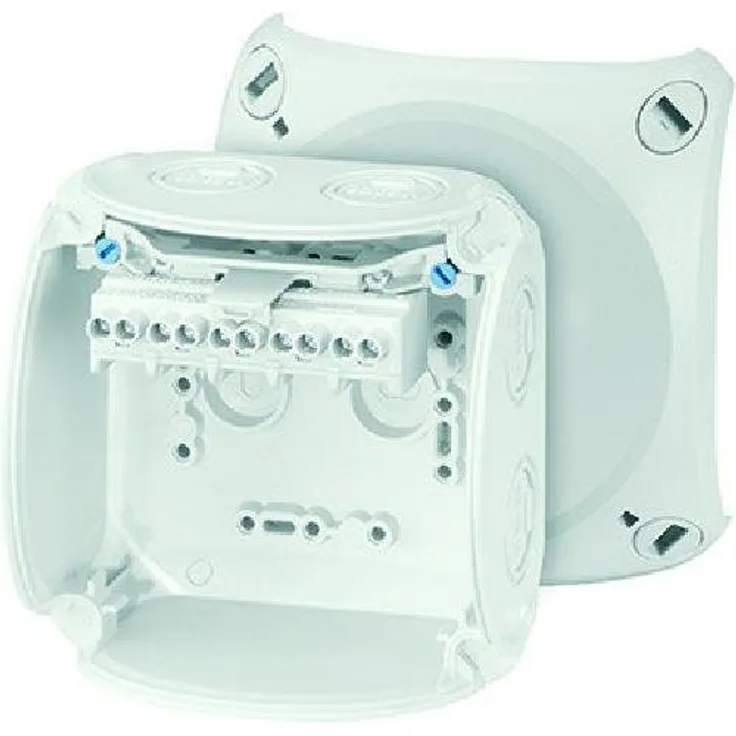 Hensel KF 0404 G Polycarbonate Electrical Junction Box – Electrical Junction Boxes (Grey, 104 mm, 70 mm, 104 mm, 170 g)