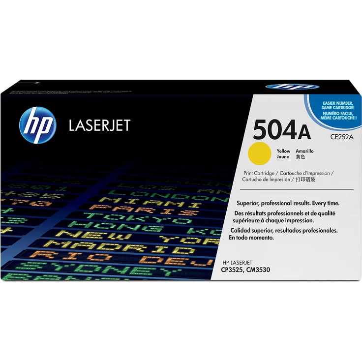 HP 504A (CE252A) Gelb Original Toner fürHP Color Laserjet CP3525, HP Color Laserjet CM3529 – Bild 1