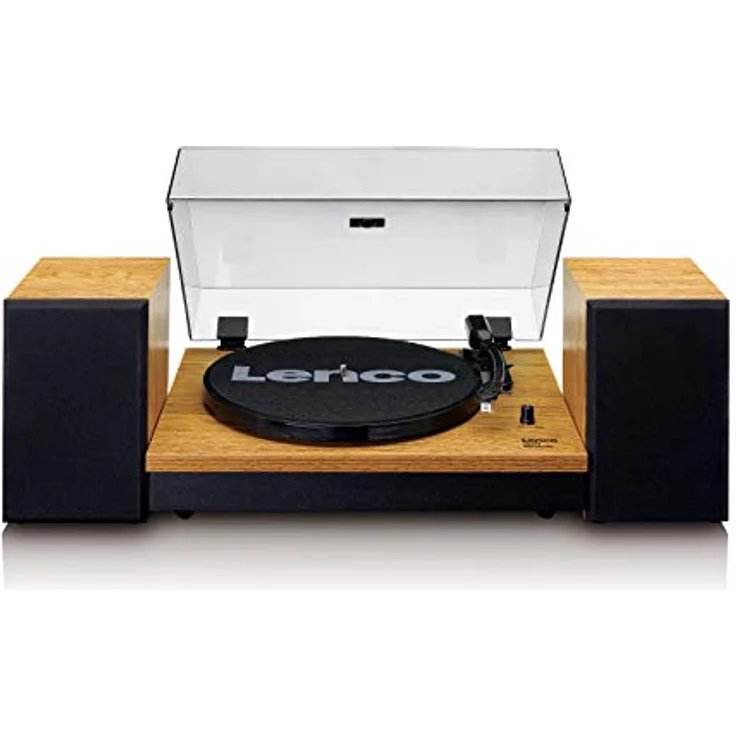 Lenco LS-300 - Hi-Fi Plattenspieler mit Bluetooth - Mit externen Lautsprechern 2 x 10 W RMS - Riemenantrieb - Auto-Stopp - MDF-Gehäuse - Holz – Bild 1