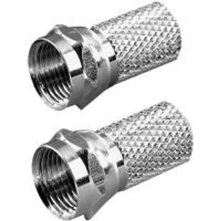 Vivanco STD F72R-N SAT F-Stecker (7 mm, 2-er Stück) mit Dichtung