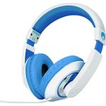 ROCKPAPA Comfort Kopfhörer On Ear Wired Headphones ohne Mikrofon für Kinder-Erwachsene, Cellphones Laptop Tablet PC Computer CD DVD MP3-4 Weiß Blau - Preisvergleich