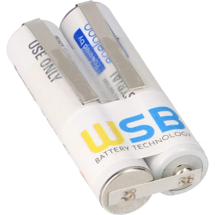 Akkupack passend Philips Rasierer BT9290 Akku 2,4 Volt 800mAh AAA 44,5 x 21x10,5mm mit Lötfahnen 2mm – Bild 1
