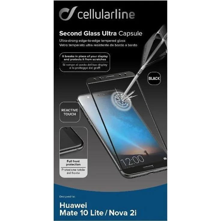 Cellularline tempgcapmate10lk Displayschutzfolie transparent Mate 10 Lite, Nova 2I 1Stück (die) Bildschirmschutzfolie