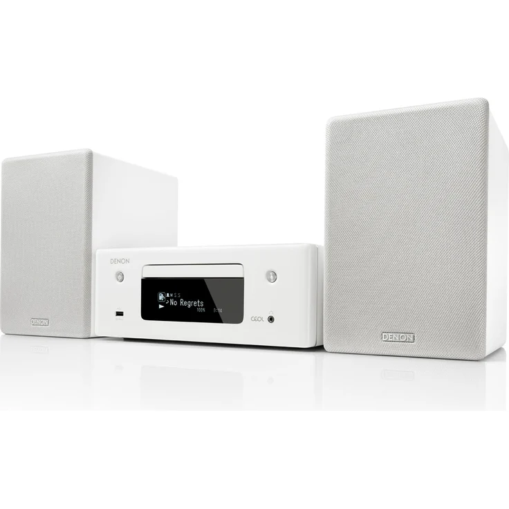 Denon OL N-10 Kompaktanlage, HiFi Verstärker, CD-Player, Internetradio, Musikstreaming, HEOS Multiroom, Bluetooth & WLAN, AirPlay 2, Alexa Kompatibel, 2 Optische TV-Eingänge, mit Lautsprecher, weiß – Bild 2