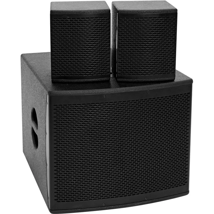 OMNITRONIC Set MOLLY-12A Subwoofer aktiv + 2x MOLLY-6 Top 8 Ohm, schwarz Stück