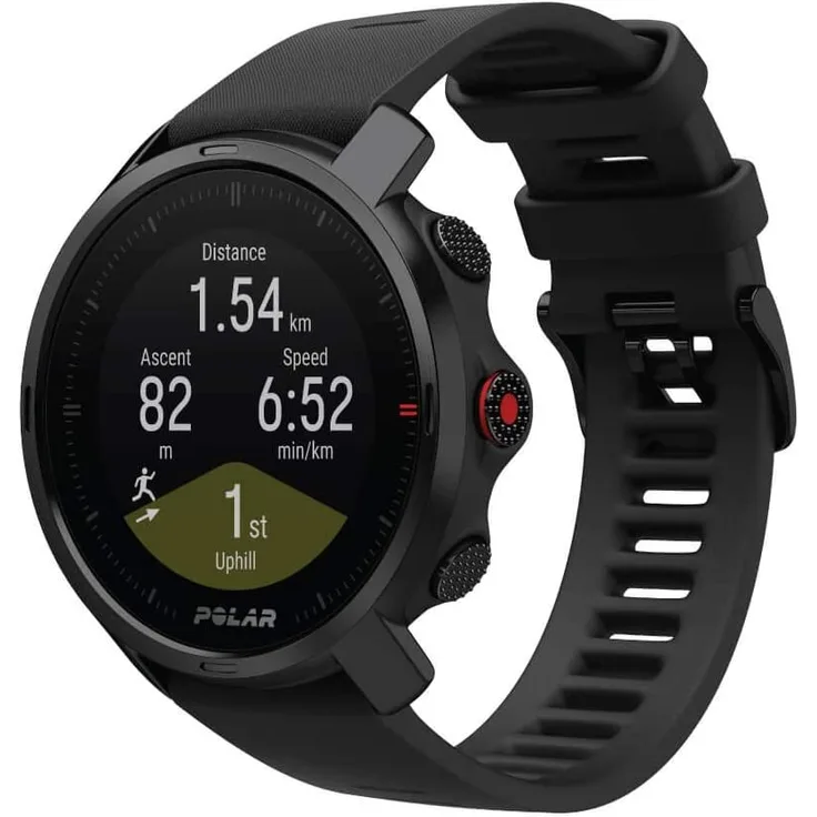 Polar Grit X Multisportuhr GPS, Unisex, M/L, Edelstahlgehäuse, Schwarz/Schwarz (90081734)