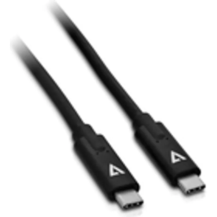 V7 - USB-Kabel - USB-C (M) umkehrbar bis USB-C (M) umkehrbar - 2 m - Schwarz