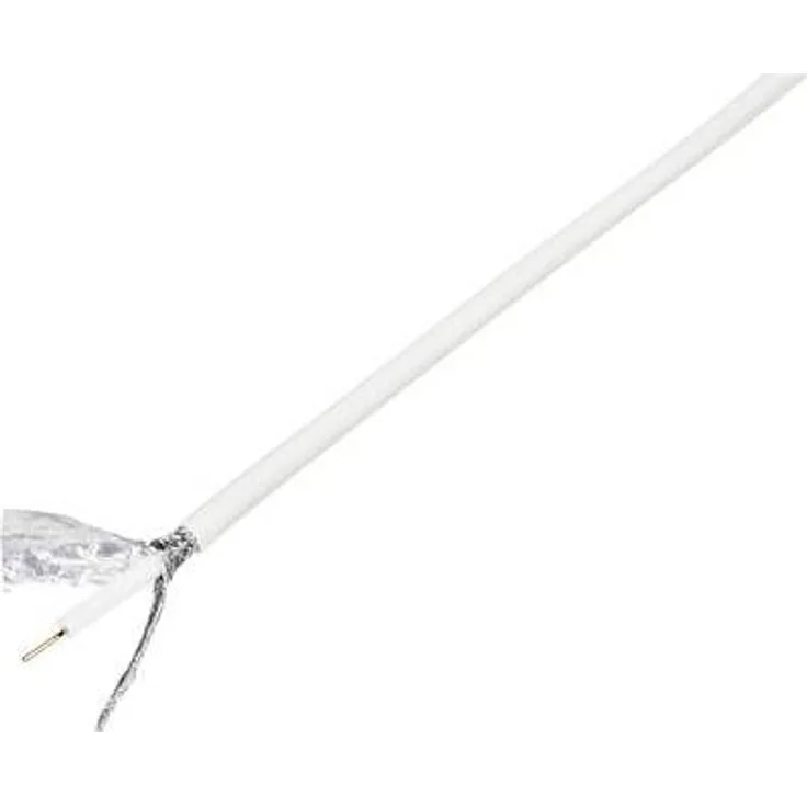 TRU COMPONENTS Koaxialkabel Außen-Durchmesser: 6.60 mm RG6 /U 75 120 dB Weiß 1567364 100 m (1567364)