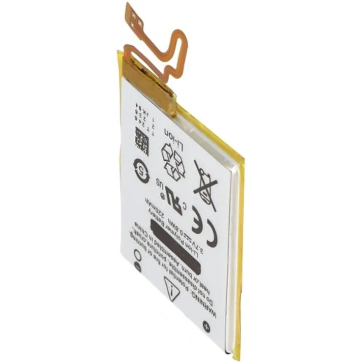 Akku passend für Apple iPod nano 7th, Li-Polymer, 3,7V, 220mAh, 0,8Wh, built-in,