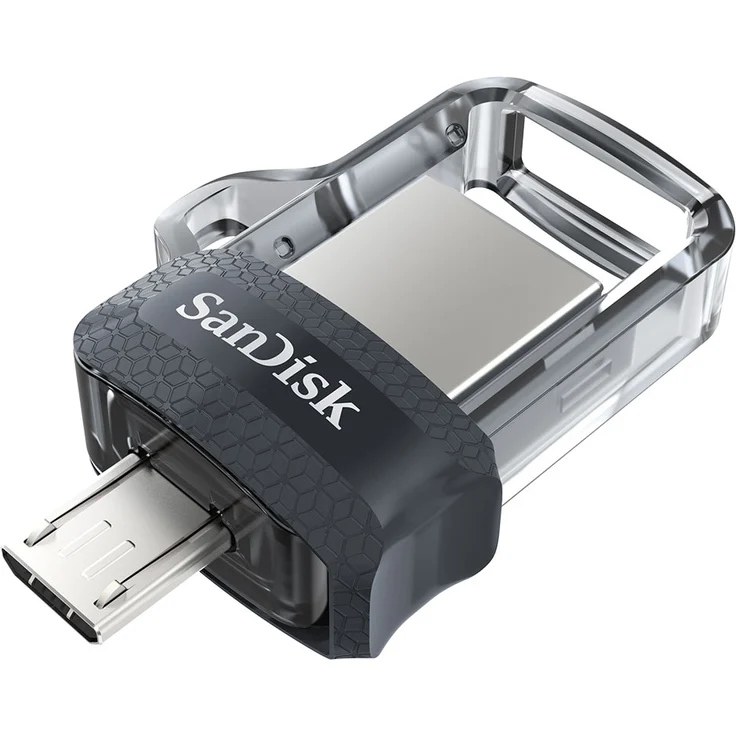 SanDisk Ultra Dual USB-Laufwerk m3.0 Smartphone Speicher 256 GB (Mobiler Speicher, USB m3.0, versenkbarer Doppelanschluss, 150 MB-s Übertragungsraten, USB 3.0 Stick) – Bild 1