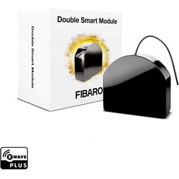 FIBARO Double Smart Module-Z-Wave Plus Relaisschalter, Drahtloser Ein-Aus-Auslöser, FGS-224