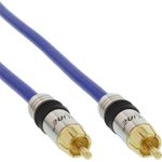 InLine 89805P Cinch Kabel VIDEO & digital AUDIO, PREMIUM, vergoldete Stecker, 1x Cinch Stecker - Stecker, 5m