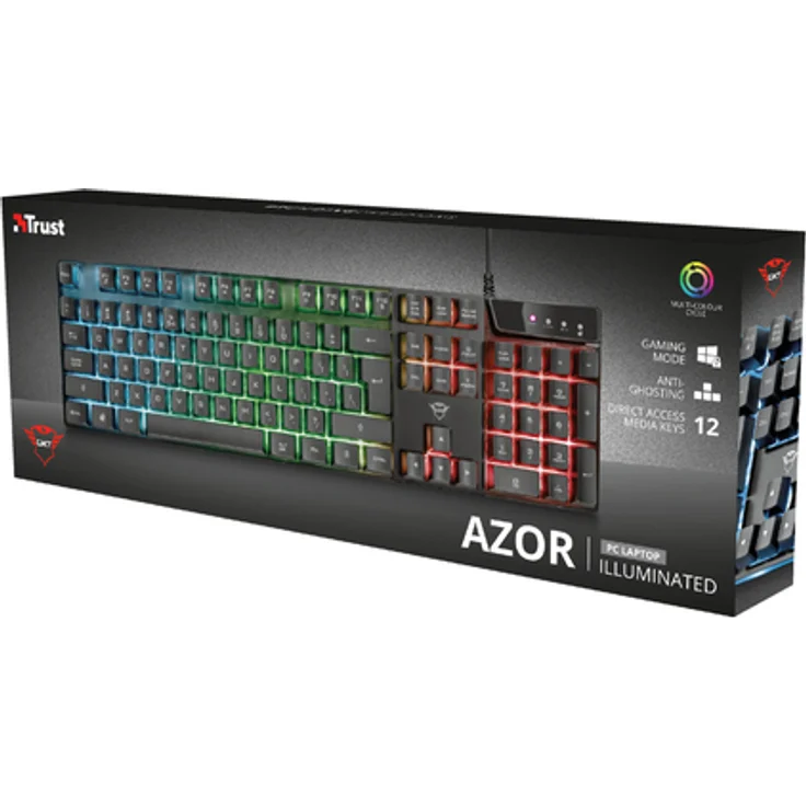 Trust GXT 835 Azor - Tastatur - hintergrundbeleuchtet - USB - QWERTZ - Deutsch (23821) – Bild 3