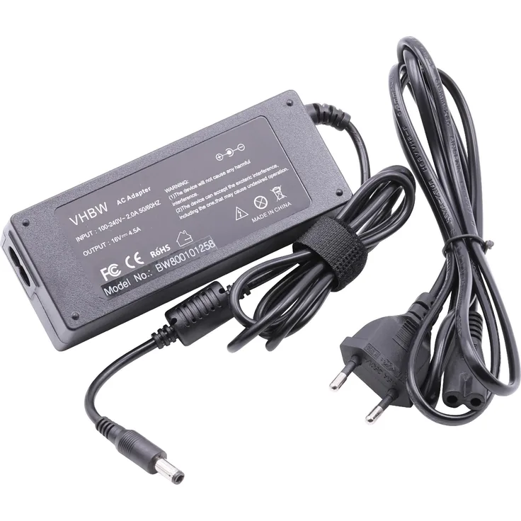 vhbw NOTEBOOK LAPTOP-NETZTEIL 16V, 4.5A, 72W passend für IBM Lenovo Thinkpad E Serie: E530 etc. ersetzt 02K6543 FRU P-N: 02K6555, 2K6496, 02K6545