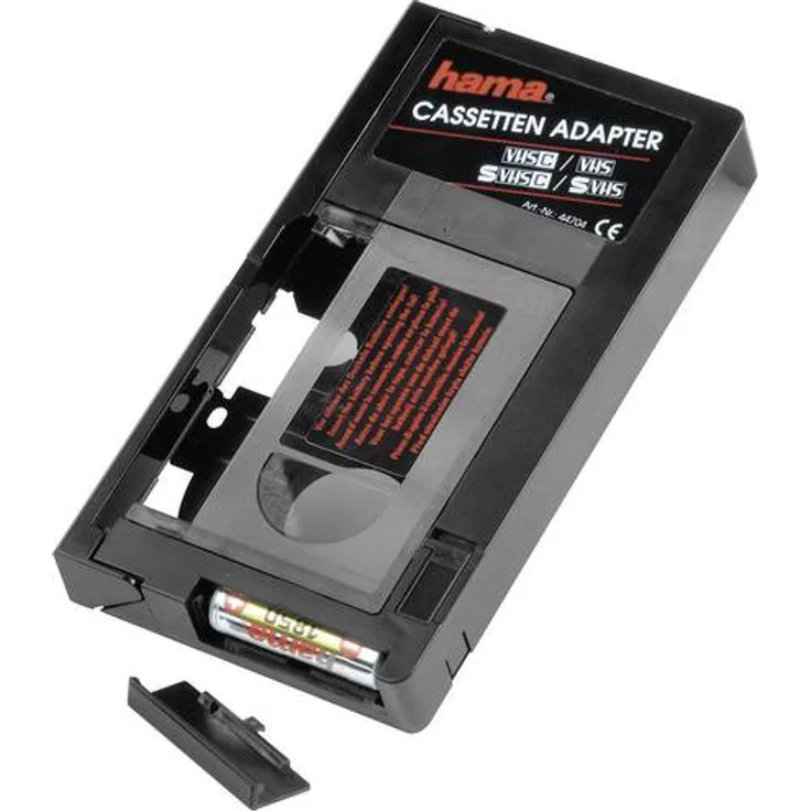 Hama Kassettenadapter für VHS-C Videokassetten (Automatisch, Batteriebetrieben) schwarz