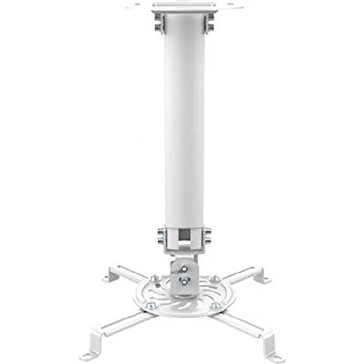 FONESTAR Deckenhalterung SPR-549B für Projektor schwenkbar, ausziehbar, max. Tragkraft 13,5 kg, Weiß
