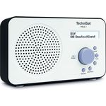 TechniSat VIOLA 2 Mini Tragbares Radio, LCD-Display, weiß