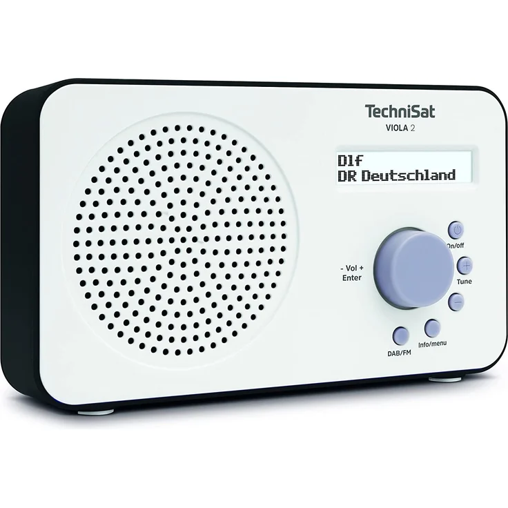 TechniSat VIOLA 2 Mini Tragbares Radio, LCD-Display, weiß – Bild 1
