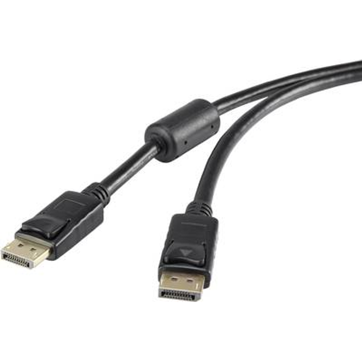 Renkforce DisplayPort Anschlusskabel (1x DisplayPort Stecker - 1x DisplayPort Stecker) 7.5 m Schwarz (RF-3433994)