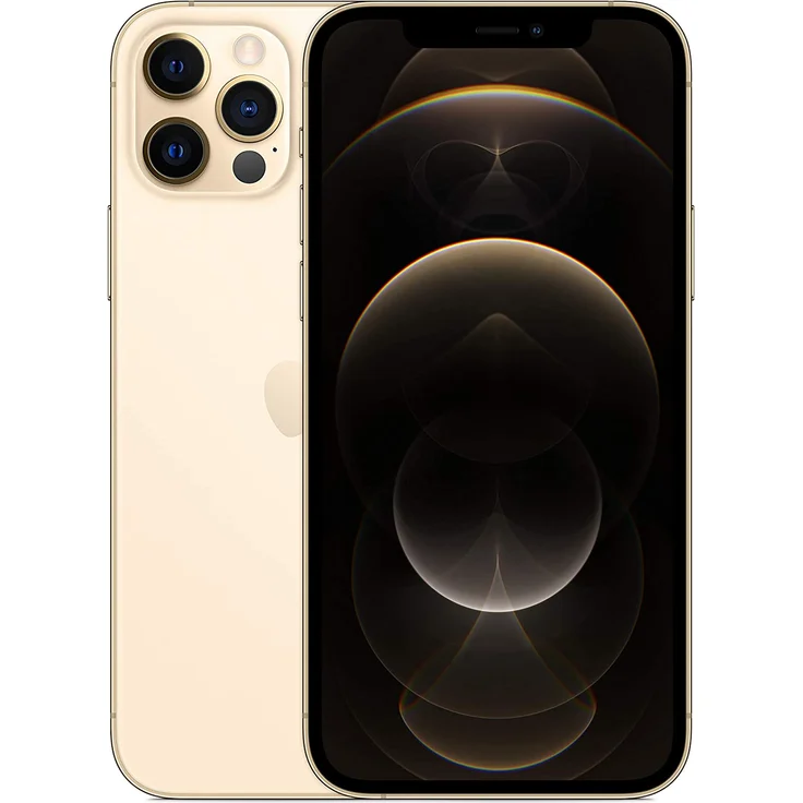 Apple iPhone 12 Pro 5G Smartphone 15,49cm (6,1 Zoll) OLED-Display, 128GB interner Speicher, Dual-SIM, Gold – Bild 1