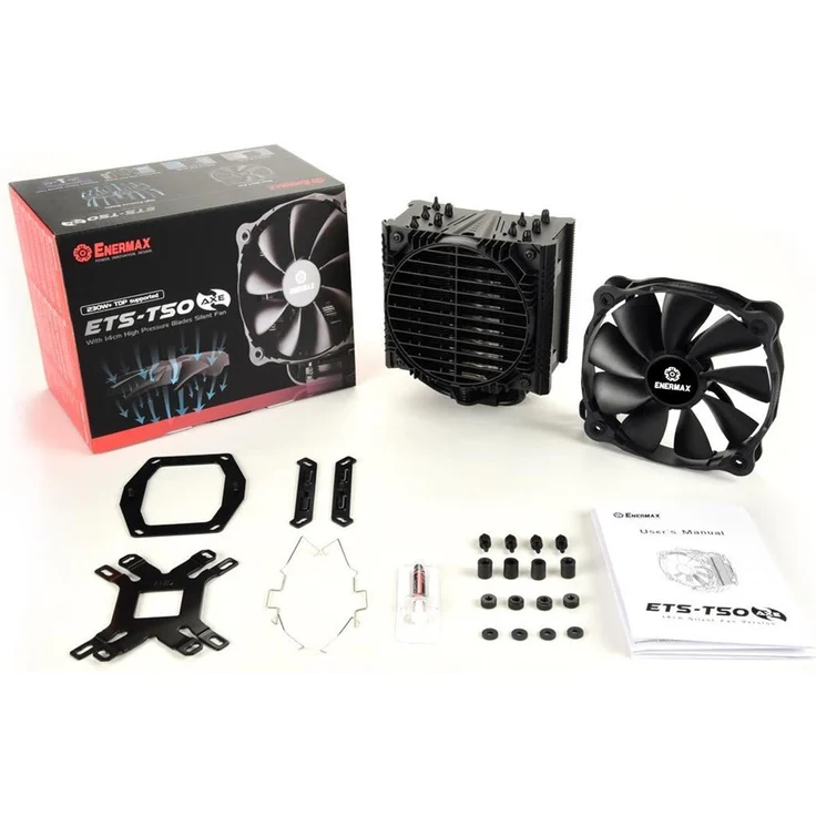Enermax ETS-T50 AXE - Silent Edition - Prozessorkühler - (für: LGA775, LGA1156, AM2, AM2+, LGA1366, AM3, LGA1155, AM3+, FM1, FM2, LGA1150, FM2+, LGA1151, LGA2011-3 (Square ILM), AM4, LGA2066) - Aluminium und Kupfer - 140 mm - Schwarz (ETS-T50A-FSS) - Preisvergleich – Bild 2