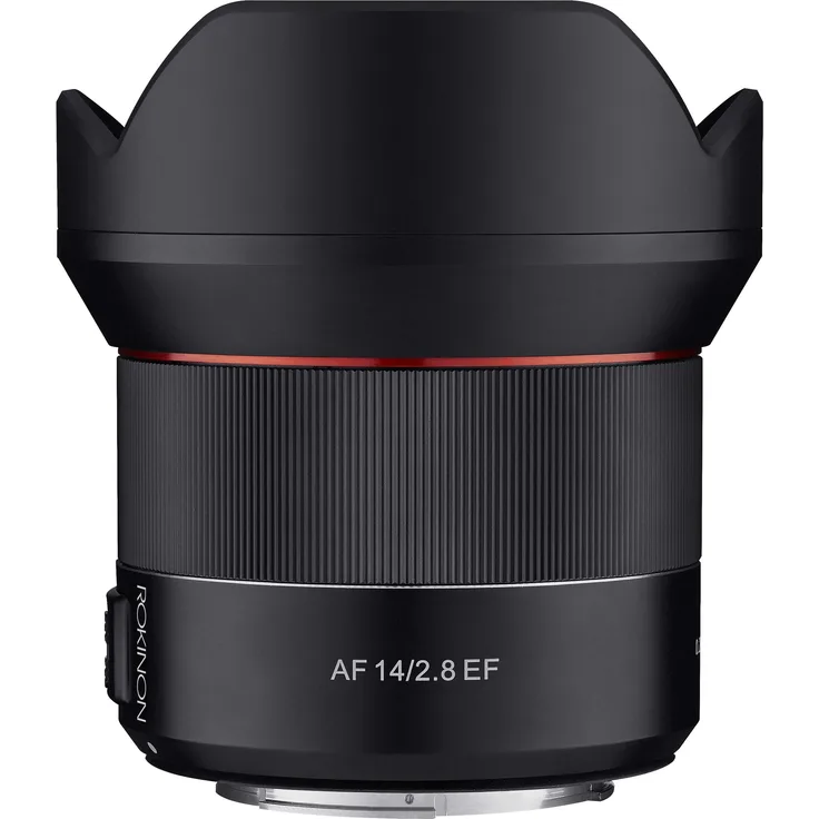 Rokinon AF 14 mm f2.8 Wetter versiegelt Autofokus Weitwinkel Objektiv für Canon EF, Schwarz (io14af-c)
